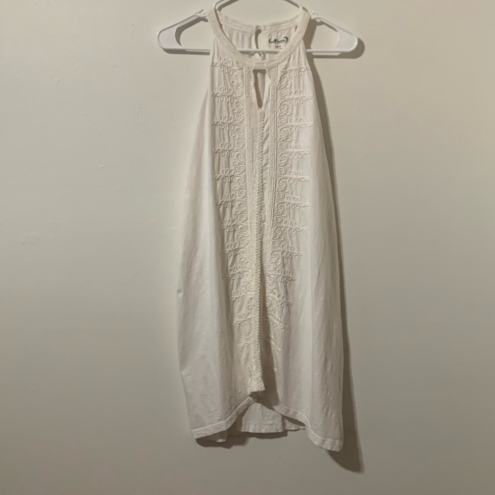 Half Moon By Modern Movement White with scroll work Dress Size M Used